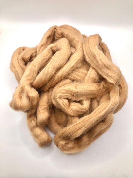 50g Easy spin cotton sliver - Natural Brown Pima