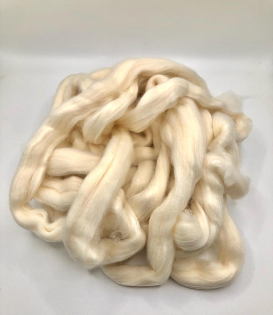 50g Easy spin cotton sliver - White Pima