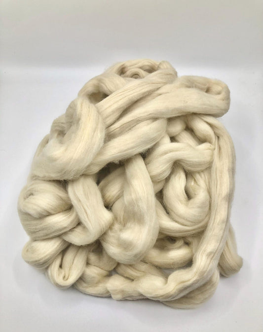50g Easy spin cotton sliver - Natural Green Pima